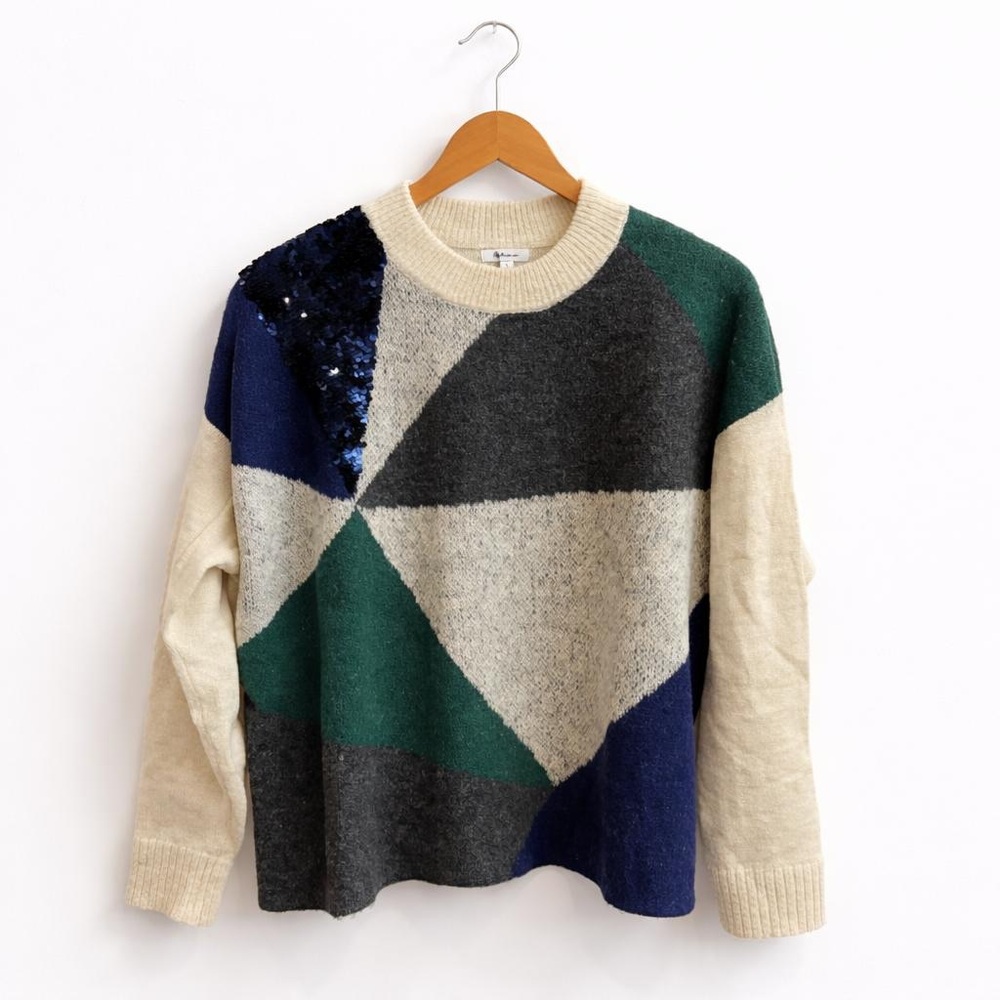 Reitmans Multicolor Geometric Sweater